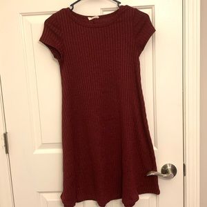 Maroon swing dress